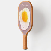 Gepersonaliseerde naam grappige retro bruine voeds pickleball paddle (Links)