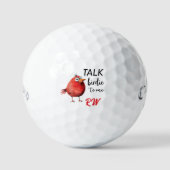 Gepersonaliseerde naam grappige vogeltje golfballen (Voorkant)
