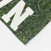 Gepersonaliseerde naam Green Grass Soccer Boys Fleece Deken (Hoek)