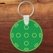 Gepersonaliseerde naam Green Pickleball Token Sleutelhanger (Achterkant)