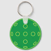 Gepersonaliseerde naam Green Pickleball Token Sleutelhanger (Achterkant)