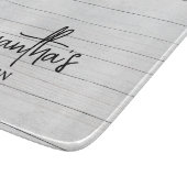 Gepersonaliseerde naam Grijs Hout Boerderij Keuken Snijplank (Hoek)