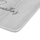 Gepersonaliseerde naam Grijs Hout Boerderij Keuken Snijplank (Hoek)