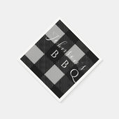 Gepersonaliseerde naam grijze zwarte buffel Contro Servet (Hoek)