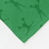 Gepersonaliseerde naam groen cheerleader patroon fleece deken (Hoek)
