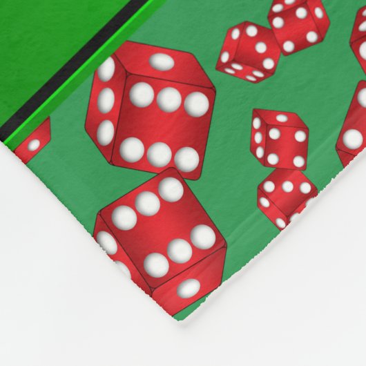 Gepersonaliseerde naam groen kleurpatroon fleece deken (Hoek)