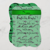 Gepersonaliseerde naam groen skydiving patroon kaart (Voorkant / Achterkant)