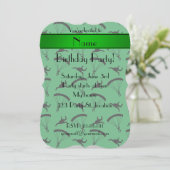 Gepersonaliseerde naam groen skydiving patroon kaart (Staand voorkant)