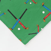 Gepersonaliseerde naam groen veld hockey patroon fleece deken (Hoek)