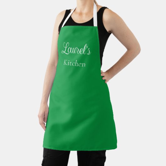 Gepersonaliseerde naam Groene Apron Schort (Insitu)