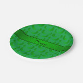 Gepersonaliseerde naam groene augurken papieren bordje (Gekanteld)