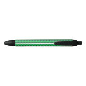 Gepersonaliseerde naam, groene Chevron Zig Zag Zwarte Inkt Pen (Achterkant)