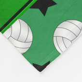 Gepersonaliseerde naam groene volleybalzwarte ster fleece deken (Hoek)