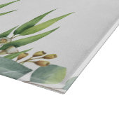 Gepersonaliseerde naam Groene Waterverf Bladeren Snijplank (Hoek)