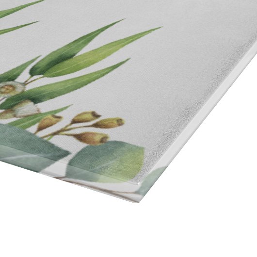 Gepersonaliseerde naam Groene Waterverf Bladeren Snijplank (Hoek)