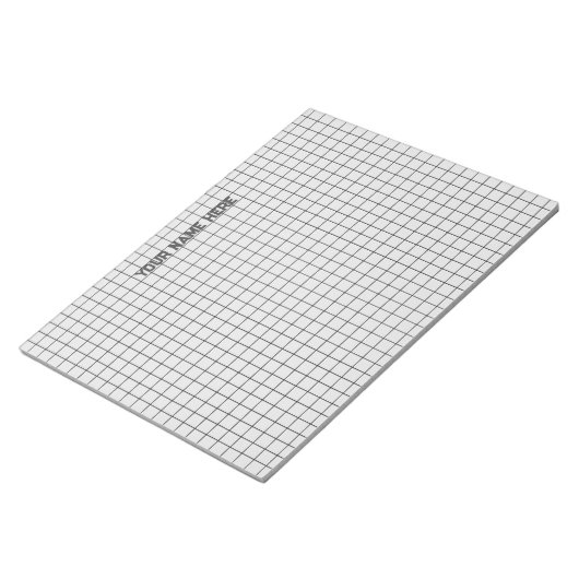 Gepersonaliseerde naam Groot Grafiekdocument Notitieblok (Schuin)