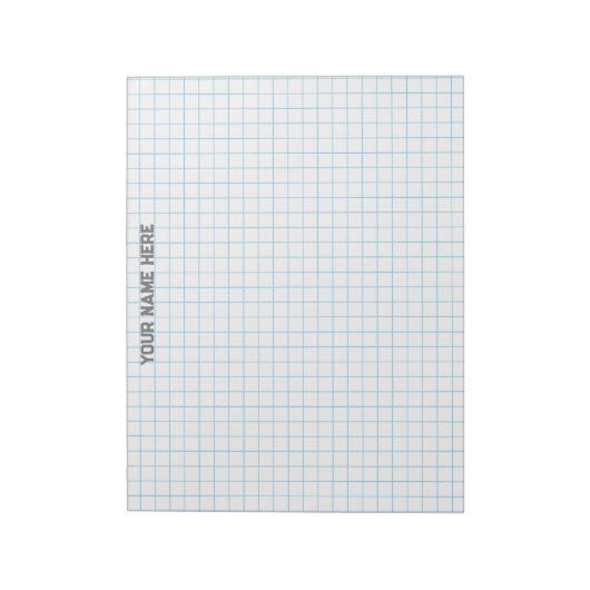 Gepersonaliseerde naam Groot Grafiekdocument Notitieblok (Linkerzijde)