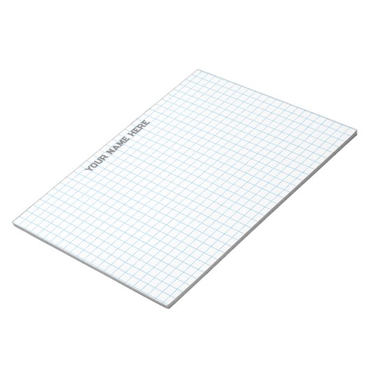 Gepersonaliseerde naam Groot Grafiekdocument Notitieblok (Schuin)