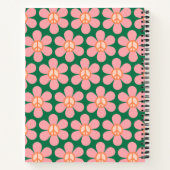 Gepersonaliseerde naam Groovy Floral Peace School Notitieboek (Achterkant)