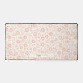 Gepersonaliseerde Naam Hand getrokken Bloemen Scha Bureaumat (Voorkant)