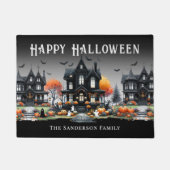 Gepersonaliseerde naam Happy Halloween Deurmat (Voorkant)
