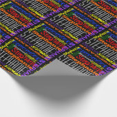 Gepersonaliseerde naam Heldere kleurrijke cadeauve Cadeaupapier (Hoek)