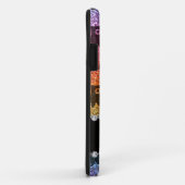 Gepersonaliseerde naam heldere regenbooglitter uil Case-Mate iPhone case (Achterkant/rechts)