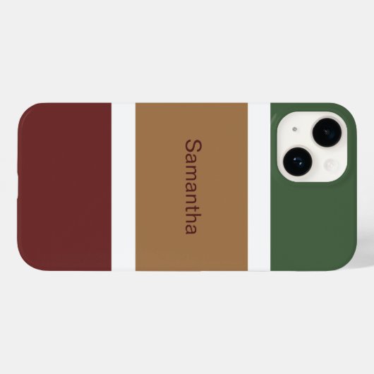 Gepersonaliseerde naam Herfst Block Kleuren Case-Mate iPhone Case (Achterkant (horizontaal))