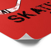 Gepersonaliseerde naam Hockey Skull Helmet Sticks  Poster (Hoek)