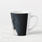 Gepersonaliseerde naam hondenfoto latte mok (Rechts)