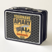 Gepersonaliseerde NAAM Honey Bee Apiary Bijenkorve (Achterkant)