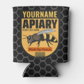 Gepersonaliseerde NAAM Honey Bee Apiary Bijenkorve Blikjeskoeler (Voorkant)