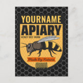 Gepersonaliseerde NAAM Honey Bee Apiary Bijenkorve Briefkaart (Voorkant)