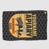 Gepersonaliseerde NAAM Honey Bee Apiary Bijenkorve Golfhanddoek (Horizontaal)