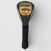 Gepersonaliseerde NAAM Honey Bee Apiary Bijenkorve Golfheadcover (Voorkant)
