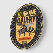 Gepersonaliseerde NAAM Honey Bee Apiary Bijenkorve Grote Klok (Hoek)