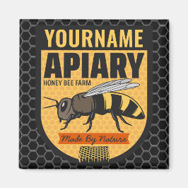 Gepersonaliseerde NAAM Honey Bee Apiary Bijenkorve Magneet