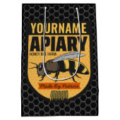 Gepersonaliseerde NAAM Honey Bee Apiary Bijenkorve Medium Cadeauzakje (Achterkant)
