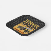 Gepersonaliseerde NAAM Honey Bee Apiary Bijenkorve Papieren Bordje (Gebogen)