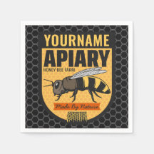 Gepersonaliseerde NAAM Honey Bee Apiary Bijenkorve