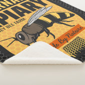 Gepersonaliseerde NAAM Honey Bee Apiary Bijenkorve Sherpa Deken (3/4)