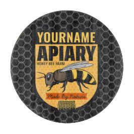 Gepersonaliseerde NAAM Honey Bee Apiary Bijenkorve Snijplank