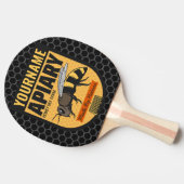 Gepersonaliseerde NAAM Honey Bee Apiary Bijenkorve Tafeltennisbatje (Zijkant)