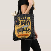Gepersonaliseerde NAAM Honey Bee Apiary Bijenkorve Tote Bag (Dichtbij)