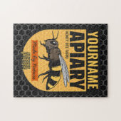 Gepersonaliseerde NAAM Honingbij Imkerij Bijenkast Legpuzzel (Horizontaal)