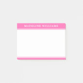 Gepersonaliseerde naam Hot Pink Post It Notes (Voorkant)