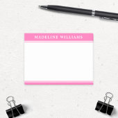 Gepersonaliseerde naam Hot Pink Post It Notes