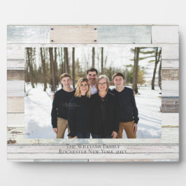 Gepersonaliseerde naam Hout Farmhouse Foto 8x10 Pl Fotoplaat