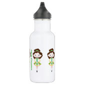Gepersonaliseerde naam Ierse dansgroep bruin haar Waterfles (Rechts)
