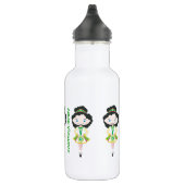 Gepersonaliseerde naam Ierse dansgroep zwart haar Waterfles (Rechts)